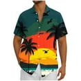 thumbnail image 2 of Wancir Mens Hawaiian Shirt Short Sleeve Button Down Shirt Tropical Summer Beach Shirt, 2 of 5