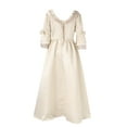 thumbnail image 5 of TAIAOJING Women Dress Retro Style Solid Color Trumpet Sleeve Long Princess Dress, 5 of 6