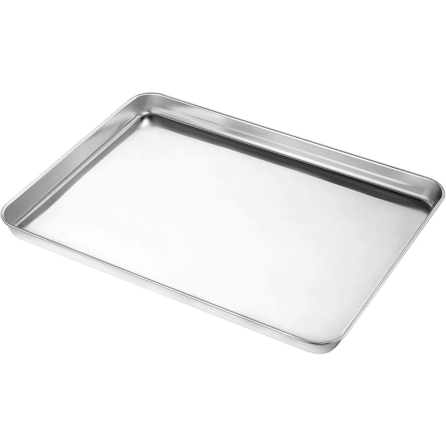 3 Piece Baking Sheet Set, Stainless Steel Heavy Duty Easy Clean Cookie Sheet Pan, for Baking Roasting 9/12/16 Inch