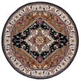 thumbnail image 2 of Safavieh Heritage York Oriental Wool Area Rug, Navy/Brown, 4' x 4' Round, 2 of 11