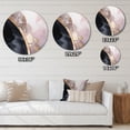 thumbnail image 4 of Designart "Unveiling Reverie in Rose Gold III" Abstract Floral Metal Round Wall Decor, 4 of 5