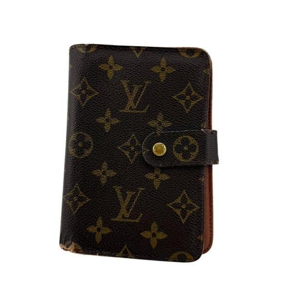 Pre-Owned LOUIS VUITTON M61207 Porte Papier Zip Compact Wallet Monogram Bifold Brown Unisex