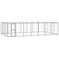 thumbnail image 3 of vidaXL Outdoor Dog Kennel Dog Pen Pet Crate Kennel Cage Fence for Yard Steel, 3 of 10