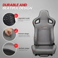 thumbnail image 3 of PEXMOR 2 Pieces Universal Racing Seats With PU & Carbon Leather,Adjustable Seats with Sliders,21.5" W X 21.5" D X 38"H,Grey, 3 of 8