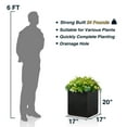 thumbnail image 3 of Wallowa Metallic Cube Planter 17Lx17Wx20H inches, Large Outdoor Square Planter 24lbs Black, 3 of 6