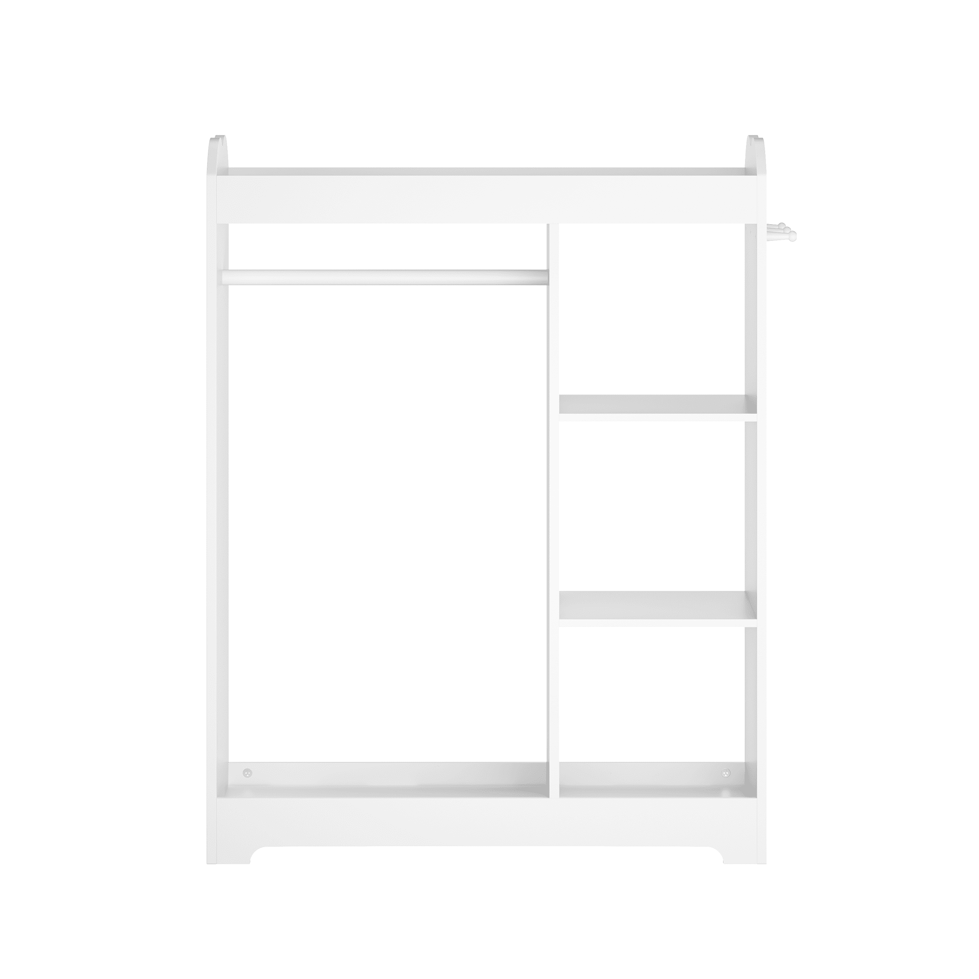 Yoneston Kids Wardrobe with Mirror and 3 Side Hooks & Storage