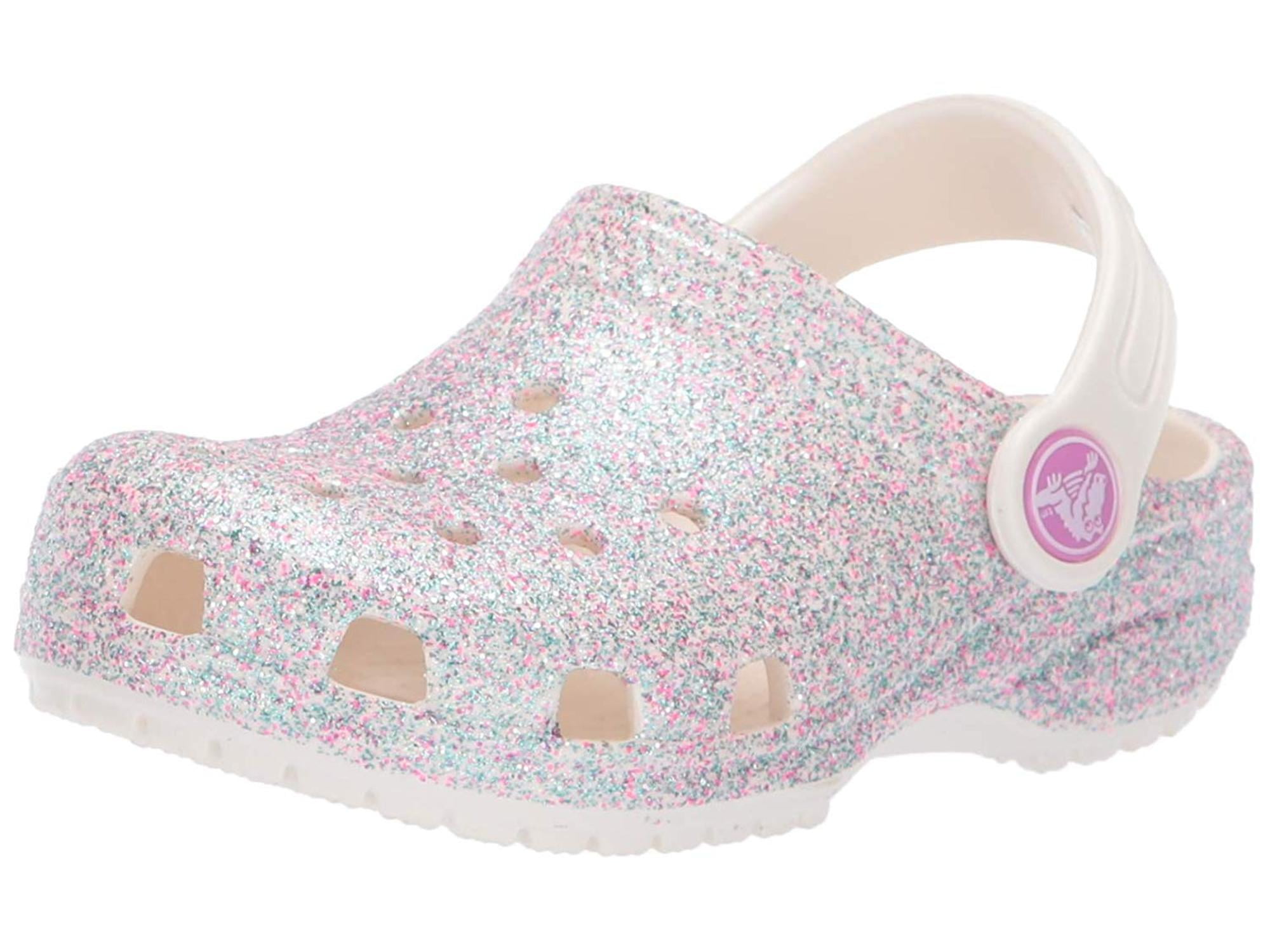Glitter crocs kids store