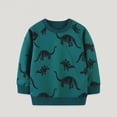 thumbnail image 2 of WXFAZCVU Toddler Boy Sweatshirt Pullover Crewneck Long Sleeve Shirts Dinosaur Cartoon Tops Size 5-6 Years, 2 of 4