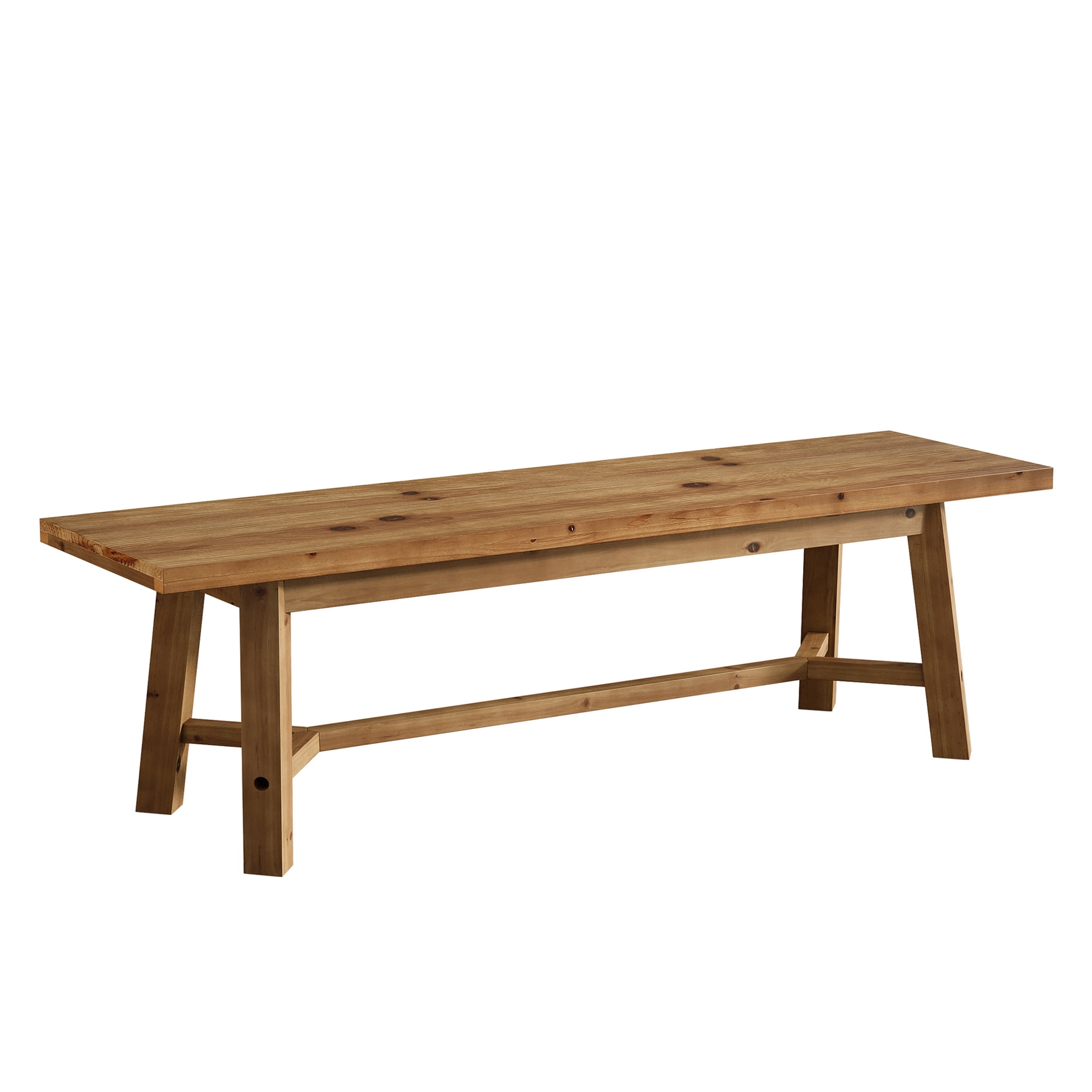 MAYEERTY Distressed Solid Wood 55 Inch Farmhouse Long Bench, Rustic Multi-Purpose Seat for Entryway Dining Room Bedroom Mudroom