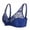 Blue, variant on Women's Sexy Lace Bra See Through Minimizer Bras Underwire Floral Unlined 3/4 Cup Plus Size Bra Push up Brassiere