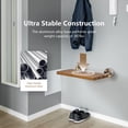 thumbnail image 5 of Costway 20'' Wall Mounted Teak Wood Folding Shower Bath Seat Medical Bench Stool, 5 of 10