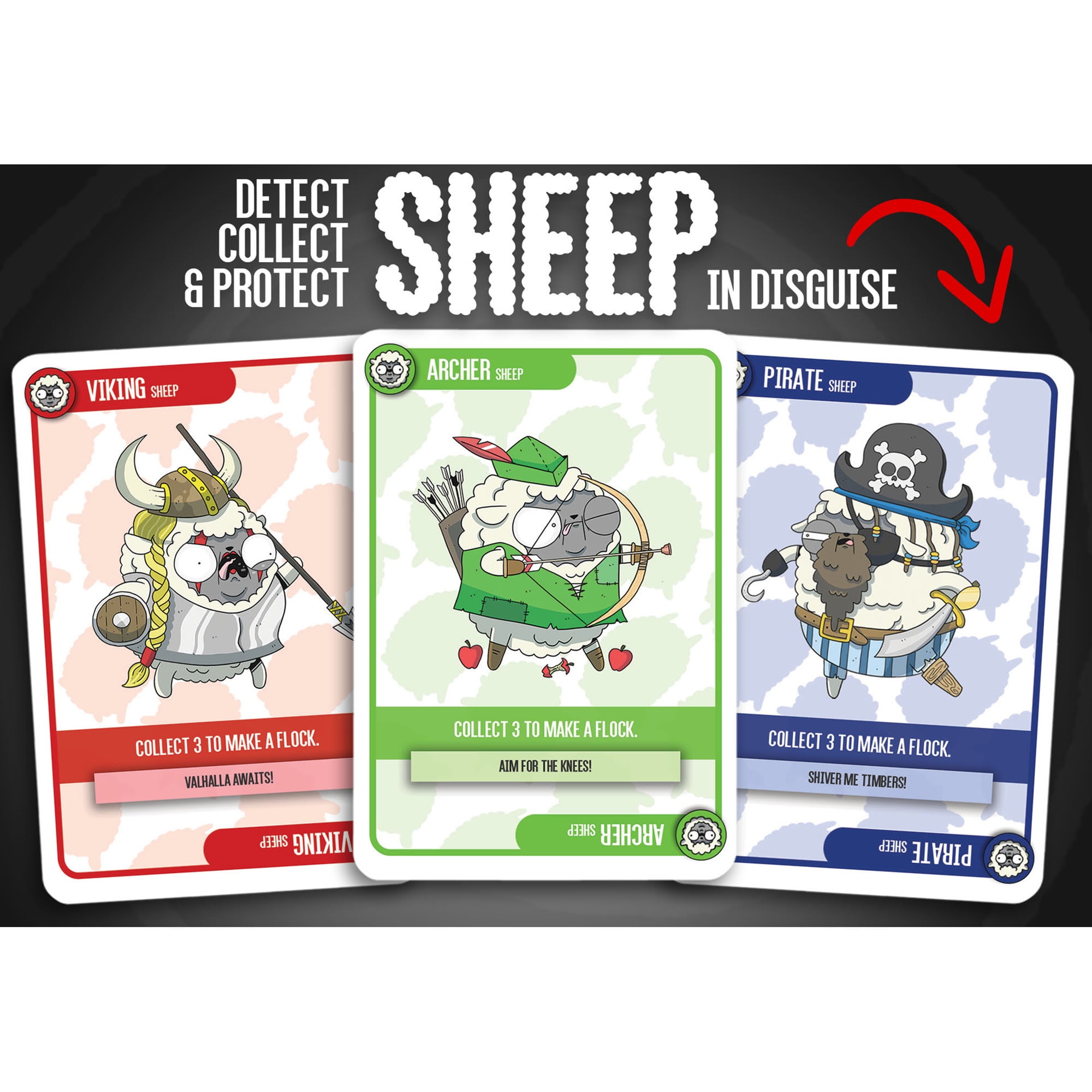 Sheep in Disguise - The Original Core Game, Card Game Packed Full of Sheep, Ages 10+, 2-6 Players, 20-45 Min