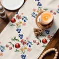 thumbnail image 3 of Spring Botanical Table Runner 70 Inches, Rustic Summer Fruits Floral Bed Runner Dresser Scarves Tabletop for Indoor Outdoor Parties/Ceremony/Banquet, 13" x 70", 3 of 9