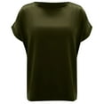 thumbnail image 5 of Elegant Casual Satin Short Sleeve T Shirt Blouse Top For Everyday Comfort And Stylish Outfits With A Soft Shimmering Fabric Feel, 5 of 5
