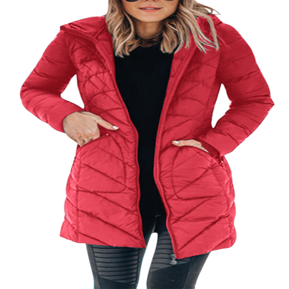 Women's Light Down Jacket Packable Winter Coat Hooded Cropped Puffer