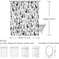 thumbnail image 4 of Cat Shower Curtain for Bathroom Cute Shower Curtain with 12 Hooks Kitten Animal Decorative Black and White Fabric Bath Curtain Gift for Cat Lovers Kids and Girls Machine Washable (72"W X 72"H), 4 of 6