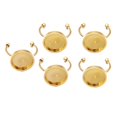 thumbnail image 2 of Rongfmy 5Pcs Stainless Steel Rings Base Jewelry Making Supplies Round Tray DIY Gold 6mm, 2 of 6