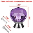 thumbnail image 3 of Uxcell 30mm Diamond Crystal Glass Drawer Knobs for Kitchen Cabinet Cupboard,1/6/8/10/20Pcs,High-gloss, 3 of 7