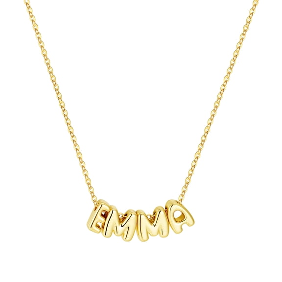 Turandoss Custom Name Necklace Personalized - 14K Gold Plated Necklace Personalized Monogram Pendant Name Necklaces for Women Trendy Jewelry Gifts for Women Mom Her Birthday Gifts