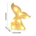 thumbnail image 3 of Mermaid Tail LED Night Light, Glowing Tabletop Decor for Bedroom , Battery Operated Decorative Lamp with Scale Texture, 3 of 6