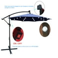 thumbnail image 5 of Royard Oaktree 10FT Patio Offset Umbrella w/Solar LED Lights Outdoor Cantilever Hanging Umbrella w/Crank & Cross Base UV Protection Sun Shade for Market Garden Lawn Deck Backyard Pool,Navy Blue, 5 of 7