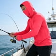 thumbnail image 5 of BRGZLK UPF50+ Long Sleeve Hooded Sun Protection Shirt For Men Thumb Hole Watch Window Quick Dry Breathable For Summer Fishing Outdoor Hiking Beach Casual, 5 of 7