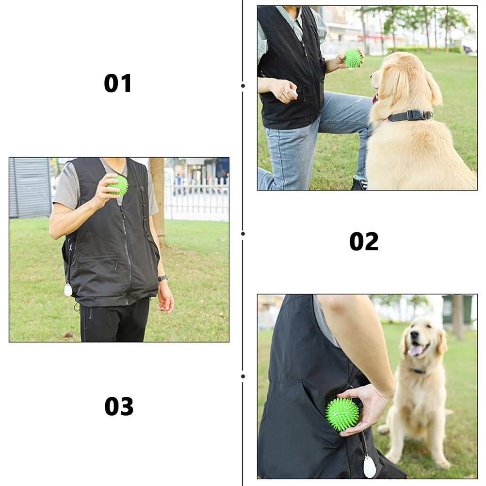 LIOOBO  Dog Handler Vest, Black Polyester and Mesh, Adjustable Waist, Comfortable and Durable