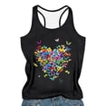 thumbnail image 4 of xfsWaSs Womens Tank Tops Summer Fashion Butterfly Print Round Neck Tank Top Sleeveless T Shirts Casual Basic Tunic Shirts For Ladies Beach Vacation Clothes, 4 of 4