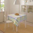 thumbnail image 4 of Spring Easter Square Tablecloth - 52x52" Pink Green Plaid, Washable Wrinkle-Free Waterproof Fabric for Indoor/Outdoor Use, 4 of 6
