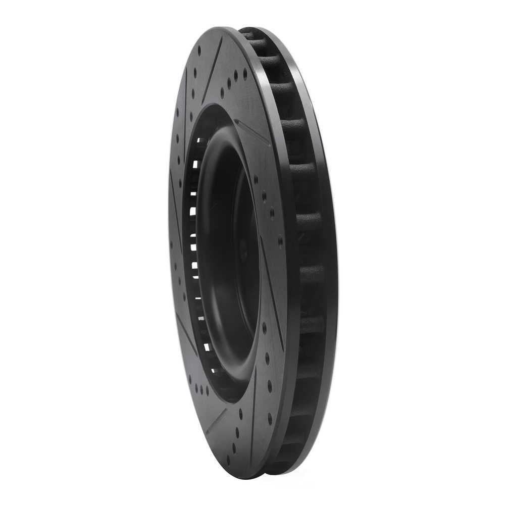 Dynamic Friction Company 633-46018R DFC Brake Rotor - Drilled And Slotted - Black