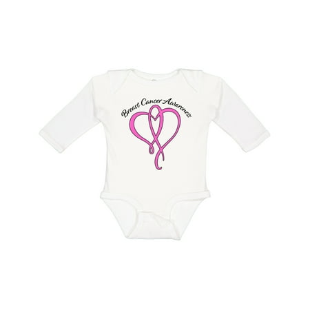 

Inktastic Breast Cancer Awareness with Pink Ribbon Heart Gift Baby Boy or Baby Girl Long Sleeve Bodysuit