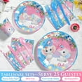 thumbnail image 7 of 327Pcs Gender Reveal Party Supplies, Baby Shower Decorations Serves 25 Guests, Boy or Girl Elephant Gender Reveal Ideas with Tableware, 120pcs Balloons, Backdrop, 7 of 7