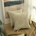thumbnail image 7 of LAMIRO Soft Corduroy Striped Velvet Throw Pillow Set 2-Pack 12", 7 of 7