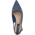 thumbnail image 4 of Franco Sarto Women's Tessa Pointed Toe Slingback Wedge Pump Denim Blue Fabric 10M, 4 of 5