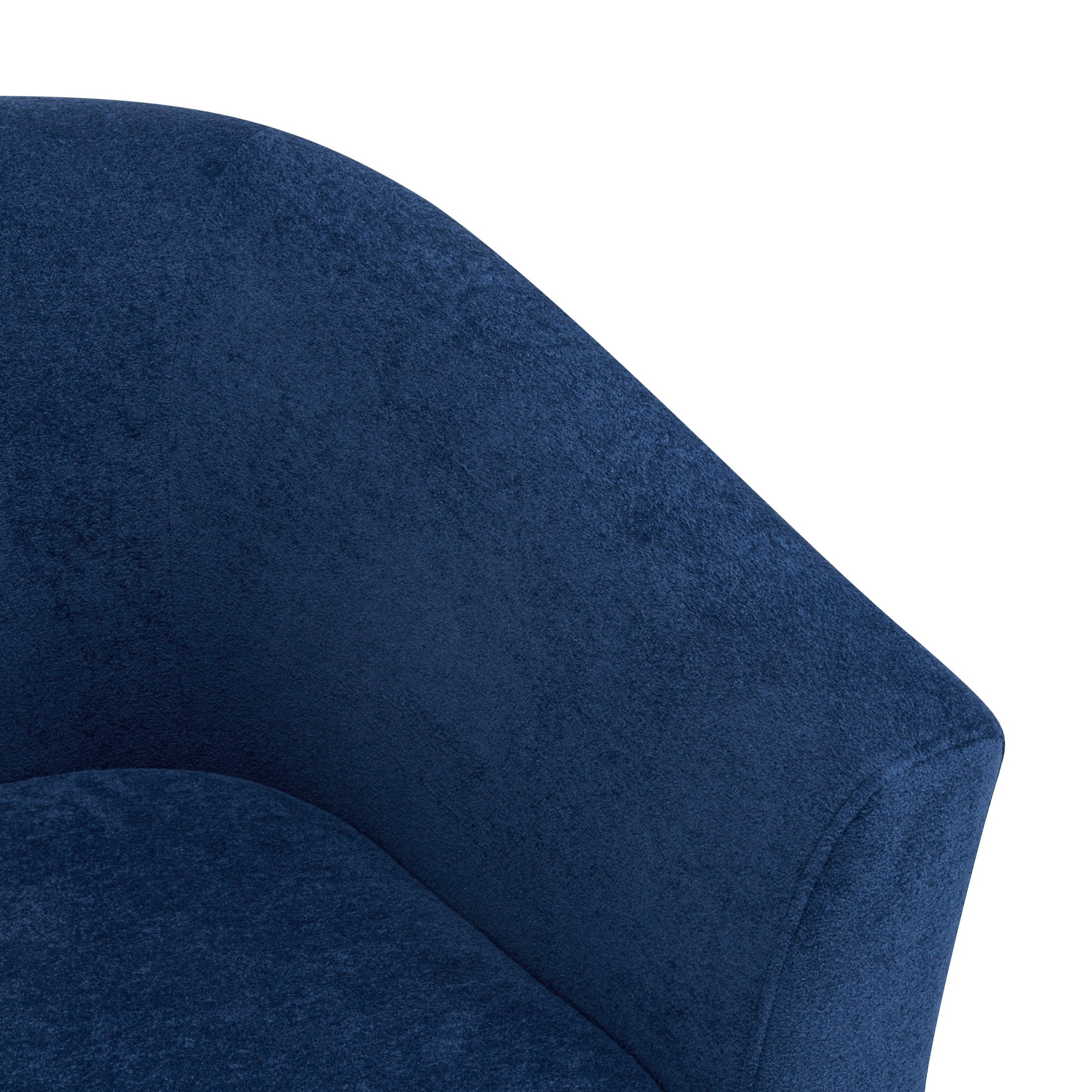 Christopher Knight Home 360° Swivel Barrel Chair with Velvet Upholstery and Wooden Base, Blue
