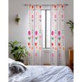 thumbnail image 3 of Purple Pink Spring Floral Sheer Curtains 84 Inch Length 2 Panels Set for Living Room/Bedroom, Colorful Summer Flowers Botanical Kitchen Curtains Grommet Curtains Window Treatments 42"x84"x2, 3 of 7