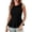 Black, variant on Women Tank Tops Fashion Casual Sleeveless Round Neck Slim Fit Polyester Blouse For Daily Wear Workout and Street Summer