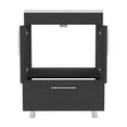 thumbnail image 4 of Depot E-Shop Essential Single Bathroom Vanity with Drawer and Double Door Cabinet, Black, 4 of 6