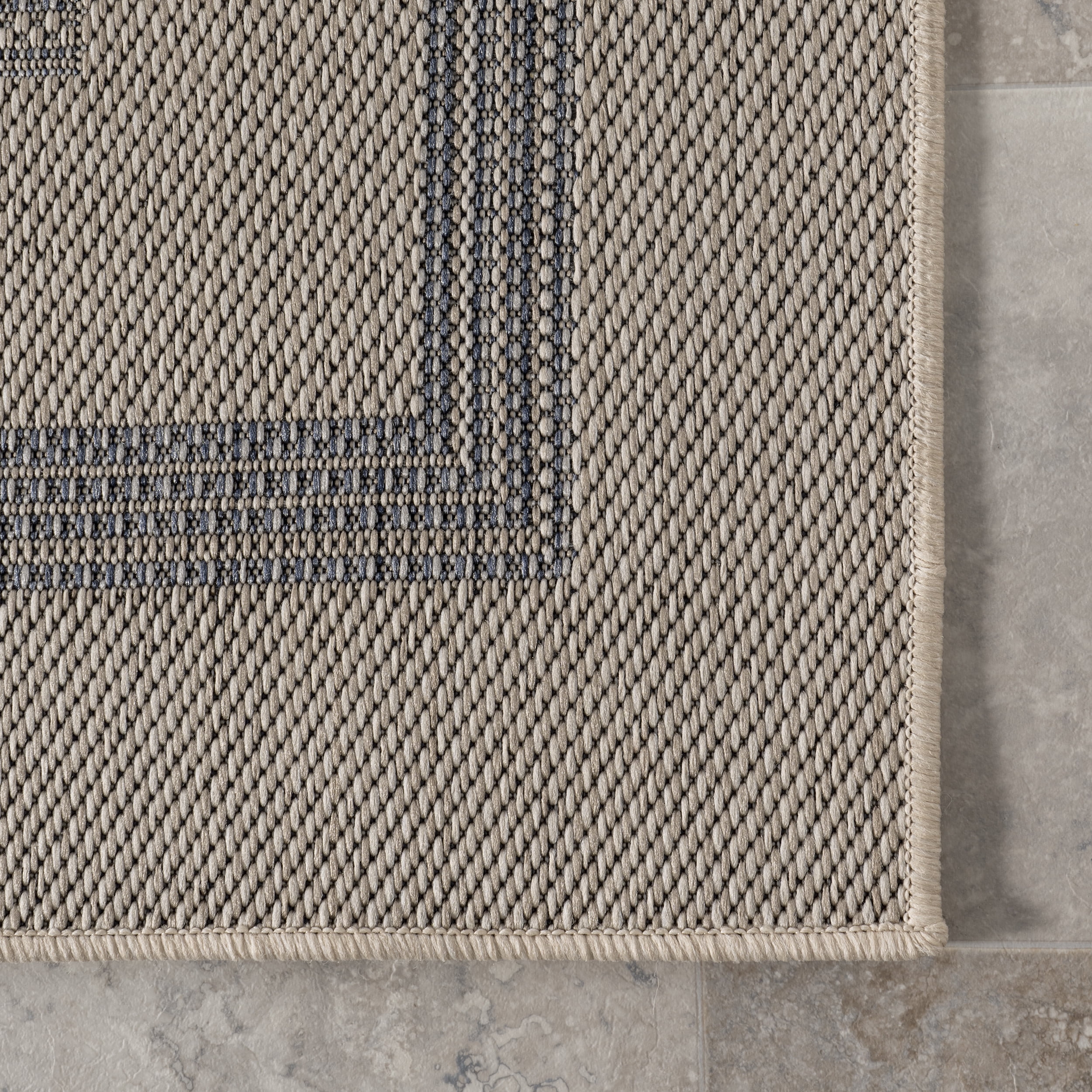 nuLOOM Antonella Bordered Solid Indoor/Outdoor Area Rug, 5' x 8', Beige