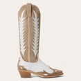 thumbnail image 2 of Women's Stetson Beth Suede Boots Handcrafted Cream, 2 of 7