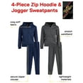 thumbnail image 2 of Quad Seven Boy's Fleece Full Zip Hoodie Joggers Outfit Set, 2 of 7