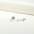 thumbnail image 4 of Lavishe Rhodium Plated 925 Sterling Silver 3mm Round White Opal Stud Earrings for Women, 4 of 4