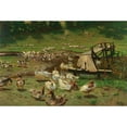 thumbnail image 3 of Adolf Lins 24x17 Black Modern Framed Museum Art Print Titled - A Summer Day, Geese by a Pond, 3 of 5