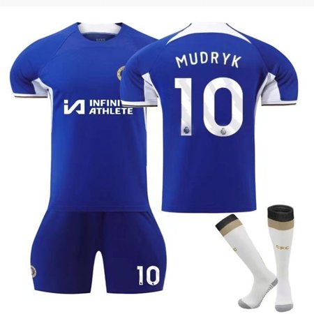 23-24 Kids & Adults Soccer Jersey Chelsea Home No.6 T.SILVA No.7 STERLING No.8 ENZO No.10 MUDRYK for Men/Children Soccer Uniform Football Training Clothing