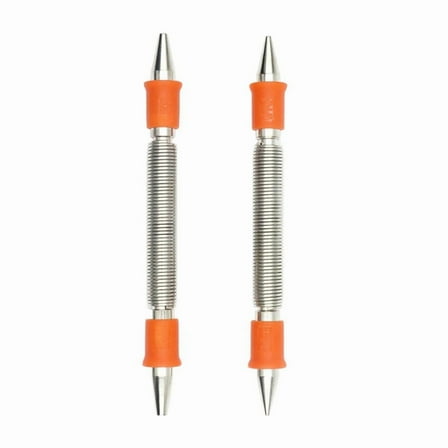 2Pcs Spring Tool Set 1/32In, 1/16In, 3/32In, 1/8In Nail Punch, Spring Loaded Rivet Removal Set for Wood