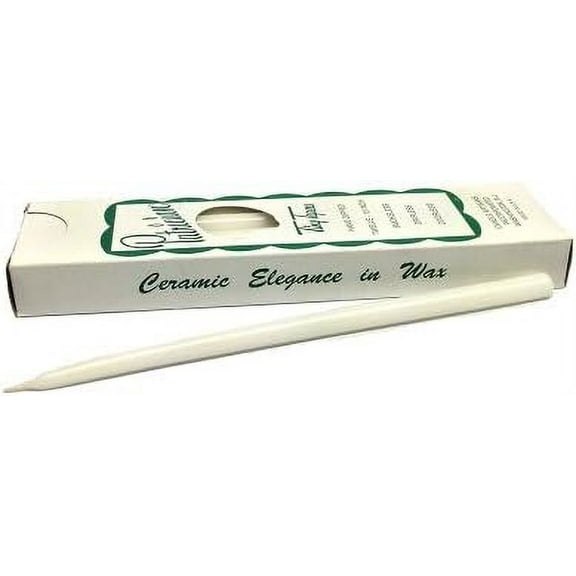 (10in Tall x 1/2'' Diameter) White Hand Dipped Skinny Taper Candles, Set of 12$$Home Decor, Kitchen, & Other