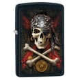 thumbnail image 1 of Zippo Custom Lighter: Anne Stokes Pirate Skull - Black Matte 78819, 1 of 4