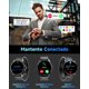 thumbnail image 2 of TOOBUR Reloj Inteligente Hombre con Bisel Metálico, Smartwatch con 100 Deportes, Recibir y Contestar Llamadas, Podómetro y Pulsómetro, IP68 Impermeable Nadar, Compatible con Android iOS, 2 of 5