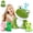 Green-Frog, variant on Muiteiur 4 Pcs Cat Stuffed Animal 15.7'' Cat Plush with 3 Babies