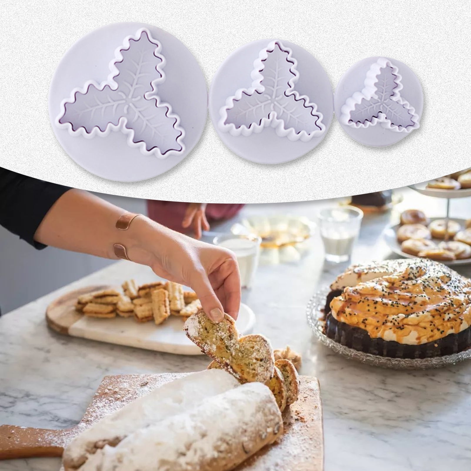 3Pcs Silicone Fondant Cake Mold Cookies Cutter Sugarcraft DIY decorating Tools l 